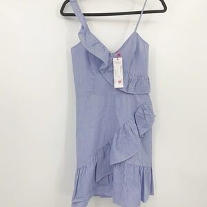 PARKER Lollie Nautical Striped Ruffled  Dress S,M